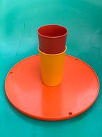 Retro bekertjes Tupperware geel en donkeroranje, Ophalen of Verzenden, Zo goed als nieuw