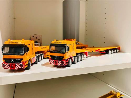 GEZOCHT: Conrad Actros MP2 8x4 Schaumann, Hobby en Vrije tijd, Modelauto's | 1:50, Zo goed als nieuw, Bus of Vrachtwagen, Conrad