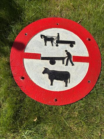 Oud Verkeersbord Gietaluminium - Pre 1955 beschikbaar voor biedingen