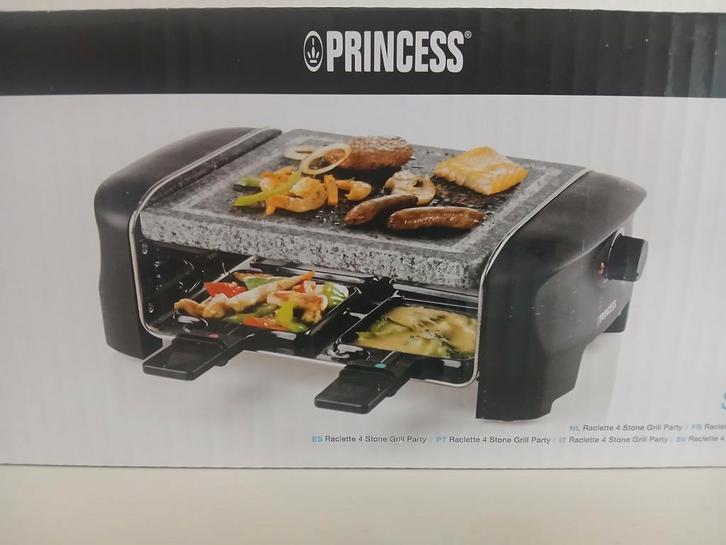 Princess Raclette & Steengrill - Nieuw in doos!, Witgoed en Apparatuur, Grillplaten, Nieuw, Steengrill, Ophalen of Verzenden