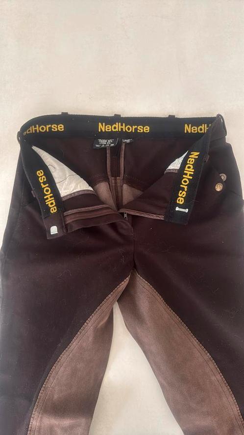 Nieuwstaat Paardrijbroek Nedhorse bruin en blauw mt 40, Dieren en Toebehoren, Paardrijkleding, Zo goed als nieuw, Dames, Onderkleding