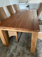Massief houten tafel, Huis en Inrichting, Tafels | Eettafels, Ophalen, Gebruikt, 200 cm of meer, 50 tot 100 cm