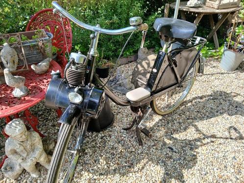 Solex Koffertje van de Heem 1958 met blauw kenteken, Fietsen en Brommers, Brommers | Solex, Gebruikt, Overige modellen, Maximaal 25 km/u