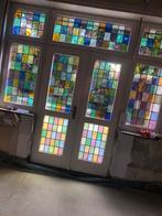 Glas in lood in kozijnen, Doe-het-zelf en Verbouw, Glas en Ramen, Ophalen, Glas in lood, Minder dan 80 cm