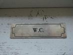 WC plaatje, koper, antiek, wc bordje, Antiek en Kunst, Verzenden