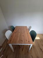 Gratis eettafel + vier stoelen, Ophalen, Gebruikt, 100 tot 150 cm, 50 tot 100 cm
