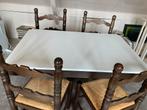 Jaren 70 eettafel met 4 stoelen, Huis en Inrichting, Overige Huis en Inrichting, Ophalen, Gebruikt