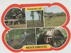 Mooi Drenthe Groeten 5 luik Hunebed Boerderij  1984 gelopen., Verzenden, 1980 tot heden, Gelopen, Drenthe