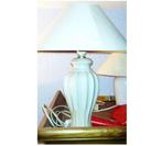 Vintage Tafellamp 44 cm lamp met porselein pot Retro, Antiek en Kunst, Ophalen