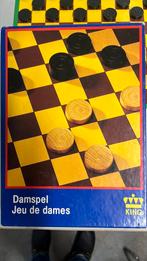Damspel Jeu de dames van King, Hobby en Vrije tijd, Gezelschapsspellen | Bordspellen, Ophalen of Verzenden