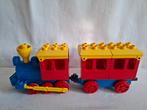 Vintage duplo duwtrein met passagierswagon, Ophalen of Verzenden, Gebruikt, Duplo