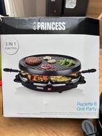 Princess 162725 Raclette 6 Grill Party, Witgoed en Apparatuur, Gourmetstellen, Ophalen, Gebruikt, 4 t/m 7 personen