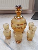 Vintage borrelset karaf met glaasjes, Ophalen of Verzenden