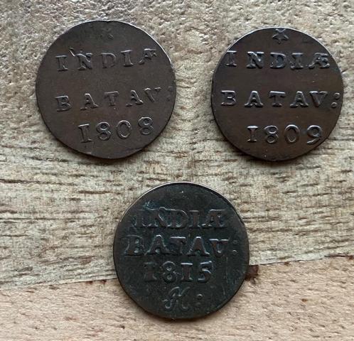 setje halve duiten Holland Nederlands Indië / Indiae Batav, Postzegels en Munten, Munten | Nederland, Setje, Overige waardes, Vóór koninkrijk
