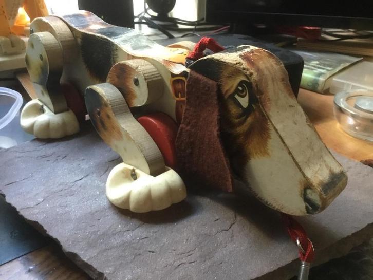 Vintage Fisher Price Snoopy trek hond uit 1961, Kinderen en Baby's, Speelgoed | Fisher-Price, Gebruikt, Duw- of Trekspeelgoed