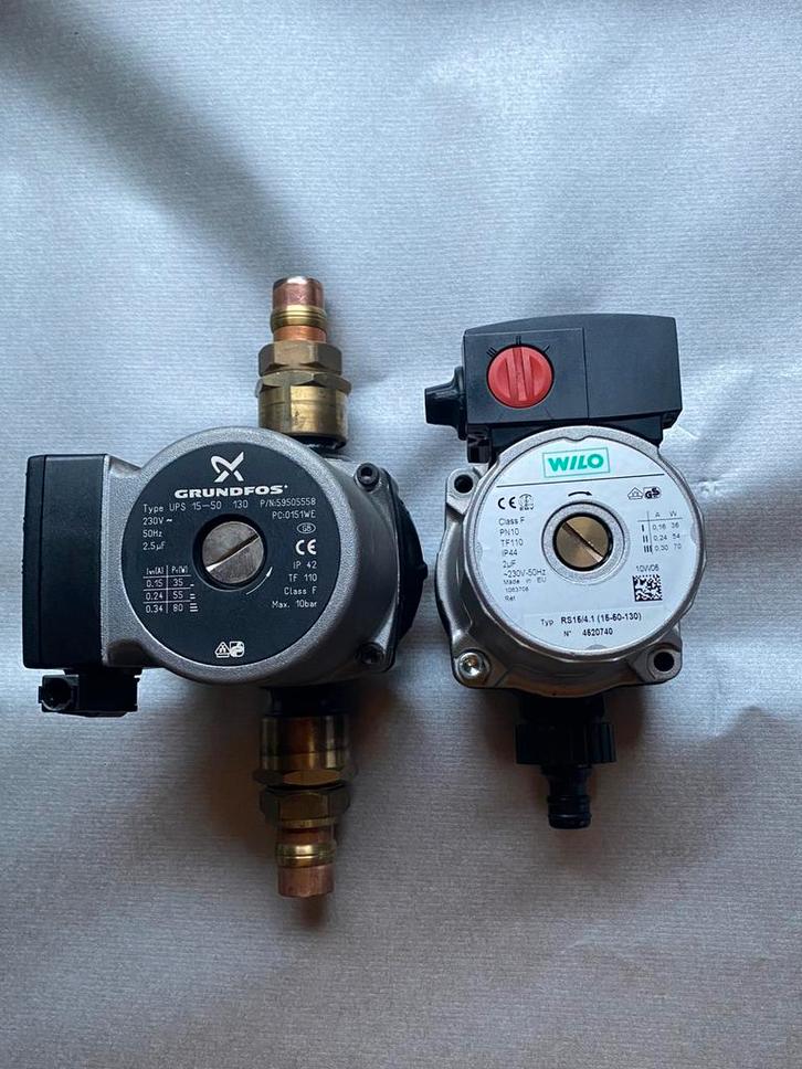 Cv pompen wilo en grundfos + verzending PostNL, Doe-het-zelf en Verbouw, Verwarming en Radiatoren, Gebruikt, Overige typen, Minder dan 200 watt