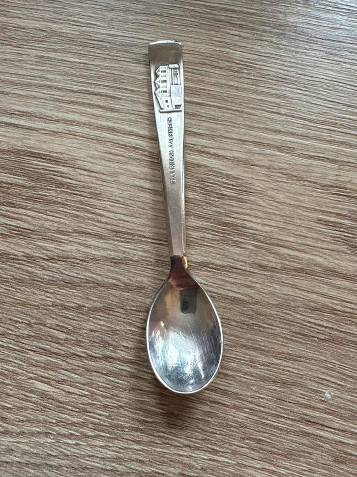 Verzilverde Sola theelepel Spaarbank Aalsmeer, Antiek en Kunst, Antiek | Bestek, Ophalen of Verzenden