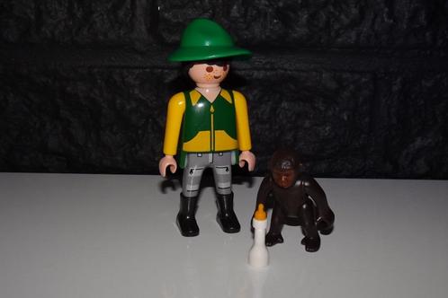 03 - Dierentuin verzorger met baby gorillaa 71103, Kinderen en Baby's, Speelgoed | Playmobil, Gebruikt, Ophalen of Verzenden