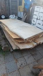 Populieren tafelbladen uniek boomstamtafel, Tuin en Terras, Ophalen of Verzenden, Zo goed als nieuw, 250 cm of meer, Planken