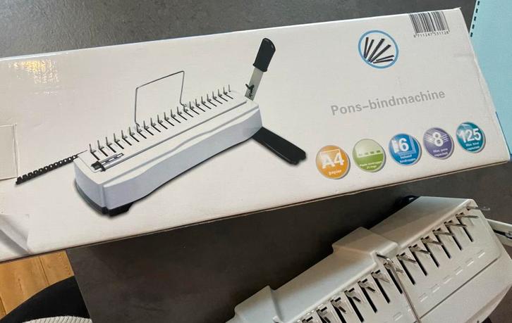 Ponsmachine / Bindmachine, Diversen, Bureau-accessoires, Gebruikt, Ophalen of Verzenden