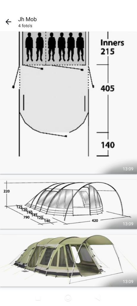 Tent, Caravans en Kamperen, Tenten, tot en met 6, Gebruikt, Ophalen of Verzenden