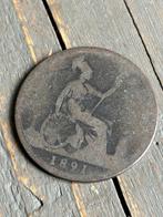 1 Penny 1891 Engeland, Postzegels en Munten, Losse munt, Overige landen, Verzenden
