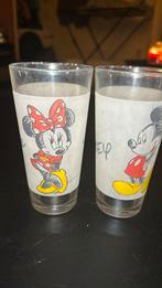 Mickey & Minnie Mouse glazen vintage, Verzamelen, Ophalen of Verzenden, Zo goed als nieuw, Bierglas