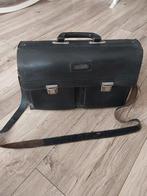 Vintage leren aktetas machinist tas, Overige merken, Gebruikt, Zwart, Ophalen of Verzenden