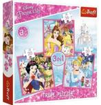 Disney Princess 3 in 1 Puzzel - 20/36/50 stukjes - Trefl, Ophalen of Verzenden, 10 tot 50 stukjes, Nieuw, 2 tot 4 jaar