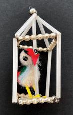 Oud Kerstboom Gablonder Vogeltje in kooi, Diversen, Ophalen of Verzenden, Gebruikt