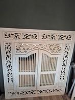 Houten Wanddecoratie met Spiegel, Handgesneden, Ophalen, Rechthoekig, 100 tot 150 cm, 100 tot 150 cm