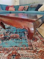 Fraaie antieke opiumtafel uit Indonesië, Ophalen, 100 tot 150 cm, Teakhout, 50 tot 100 cm