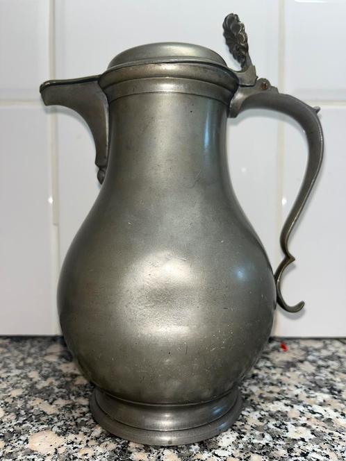 Tinnen eikelkannetje klepkannetje., Antiek en Kunst, Antiek | Tin, Ophalen of Verzenden
