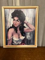 Vintage schilderij,zigeunermeisje,H Walter 1970, Huis en Inrichting, Woonaccessoires | Schilderijen, Tekeningen en Foto's, Ophalen of Verzenden