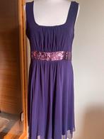 Feestelijke Paarse jurk met paletten - Maat 40, Maat 38/40 (M), Paars, Cocktailjurk, Ophalen of Verzenden