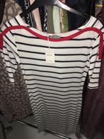 Nieuwe dames jurk geisha gestreept zwart wit rood 36/s navy, Nieuw, Ophalen of Verzenden, Maat 36 (S), Boven de knie