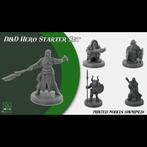 D&D Figuren Starter Set - 3D Geprint 5 helden., Ophalen of Verzenden, Nieuw, 1:50 of kleiner, Figuur of Figuren