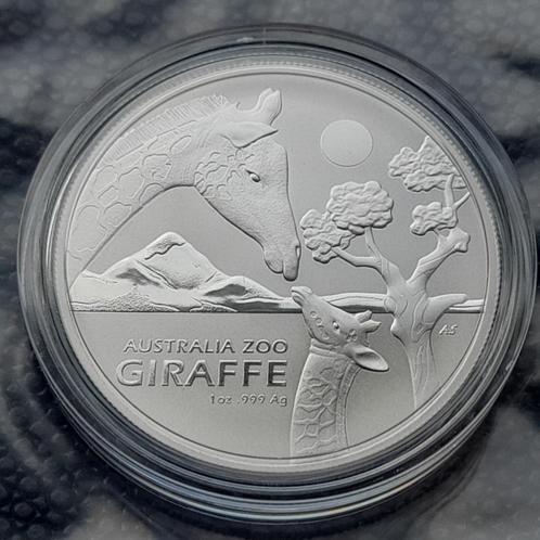 2024 Australia Zoo Giraffe 1 oz silver BU, Postzegels en Munten, Munten | Oceanië, Zilver, Ophalen of Verzenden