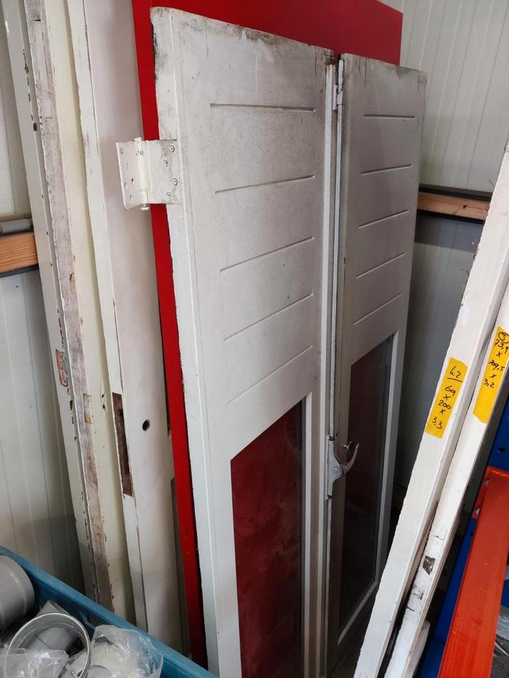 Deuren met en zonder glas, Doe-het-zelf en Verbouw, Deuren en Horren, Gebruikt, Binnendeur, 200 tot 215 cm, 80 tot 100 cm, Glas