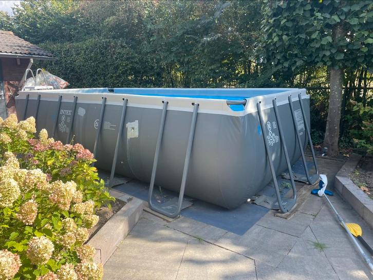Zwembad incl zandfilterpomp en warmtepomp, Tuin en Terras, Zwembaden, Gebruikt, Opzetzwembad, 120 cm of meer, 400 cm of meer, 200 tot 300 cm