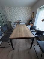 6 persoons eettafel, Huis en Inrichting, Tafels | Eettafels, Ophalen, Zo goed als nieuw, Rechthoekig, 50 tot 100 cm