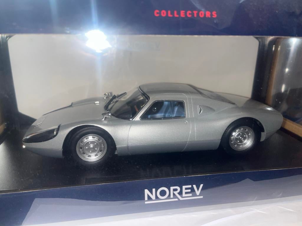 Norev 1/18 Porsche 904 grijs - Nieuw in verpakking, Nieuw, Norev, Ophalen of Verzenden, V