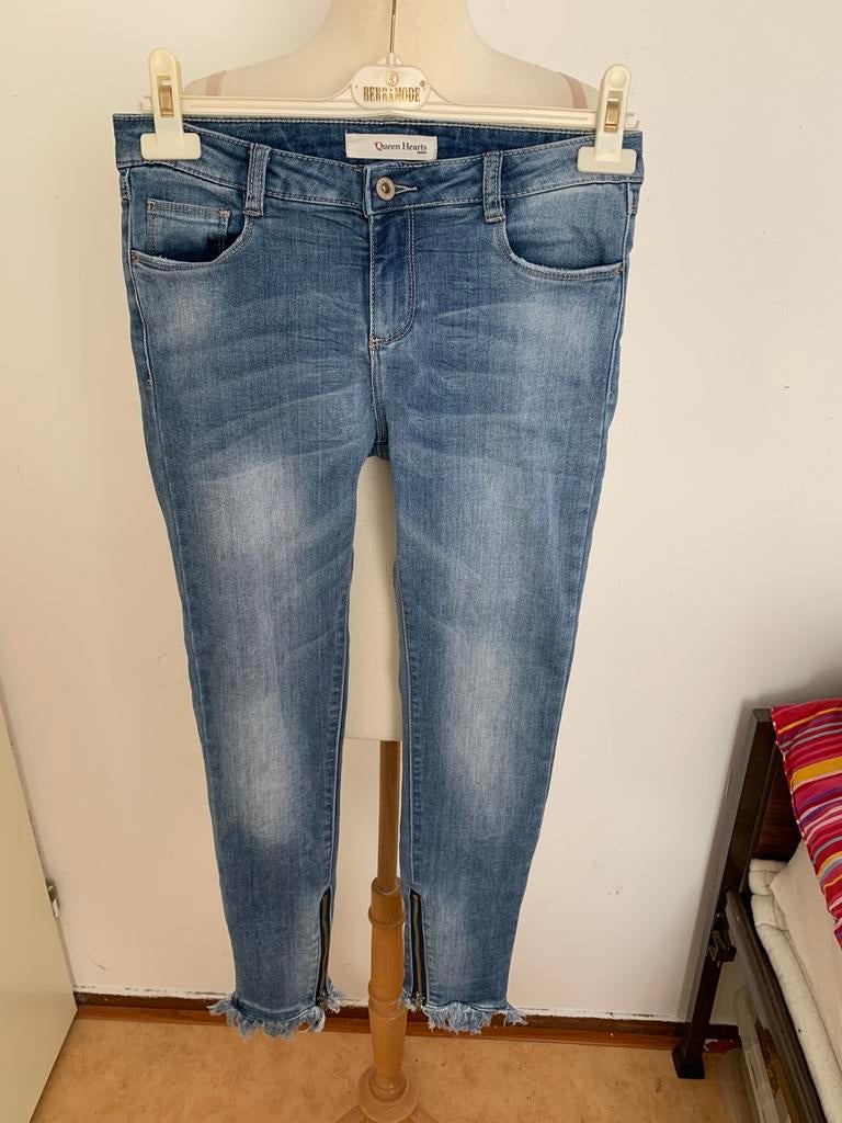 Queen Hearts skinny jeans maat M voor 5 euro, Ophalen of Verzenden, Zo goed als nieuw
