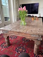 Indiase salontafel teakhout, Huis en Inrichting, Tafels | Salontafels, Ophalen, Gebruikt, Teakhout, 50 tot 100 cm