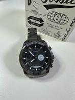 FOSSIL Hybrid smartwatch, Sieraden, Tassen en Uiterlijk, Horloges | Heren, Leer, Staal, Zo goed als nieuw, Ophalen