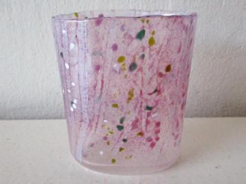 Isle of white glass roze pink glas glazen vaas vase beschikbaar voor biedingen