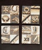 4 Decoratieve tegels met diverse motieven, Ophalen of Verzenden