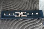 Dames stretch riem zwart met goud detail 71 cm nieuw, 5 cm of meer, Zwart, Tailleriem, Ophalen of Verzenden