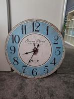 Wandklok 'Grand Hotel' Lichtblauw 80cm, Ophalen of Verzenden, Zo goed als nieuw