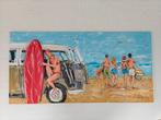 Schilderij Strand met VW bus van Mathias, Ophalen, Zo goed als nieuw, Schilderij, Minder dan 50 cm